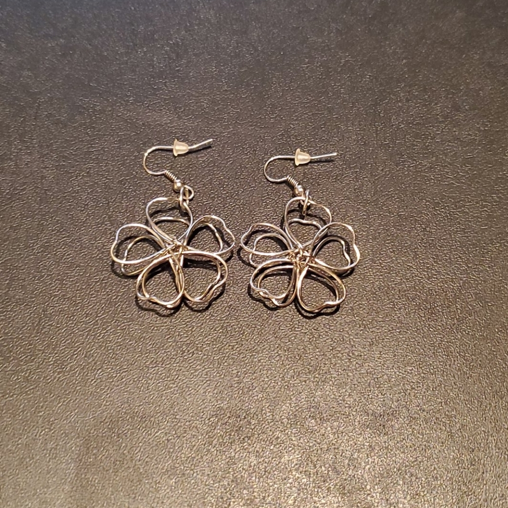 Silver Flower Earrings